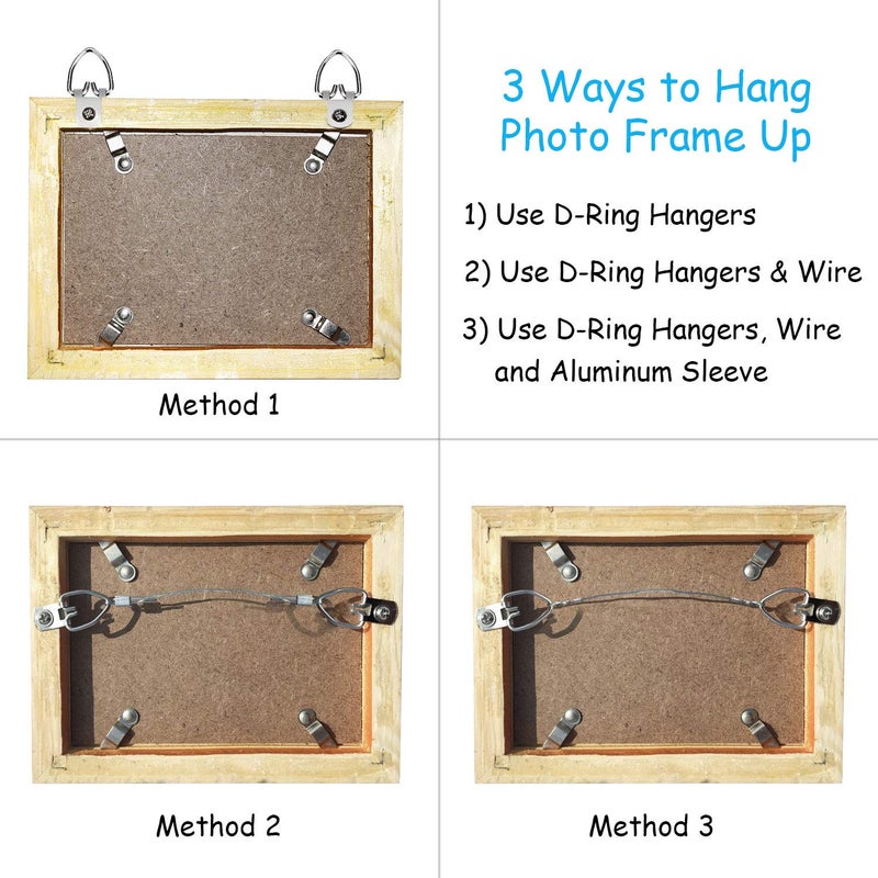 Listenman Picture Hanging Kit, Listenman D Ring Picture Hangers with Screws, Picture Hanging Wire(100 Feet) and Aluminum Sleeves, Supports up to 30 lb, Included Screwdriver - Image 5